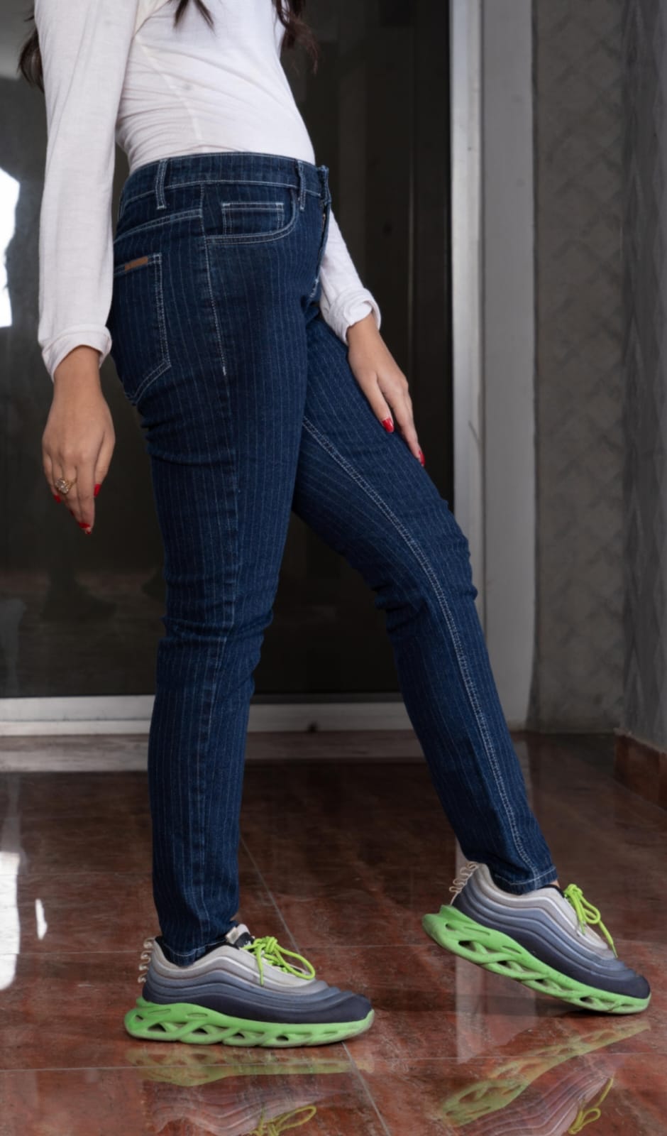 Pinstripe Pulse Jeans