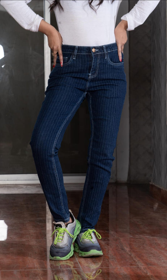Pinstripe Pulse Jeans