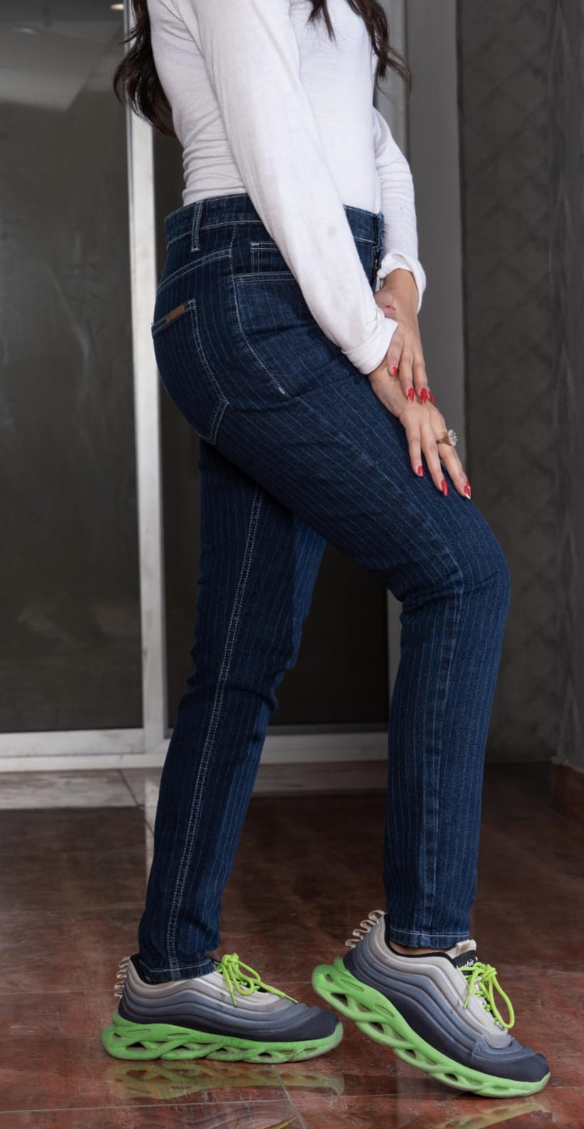 Pinstripe Pulse Jeans